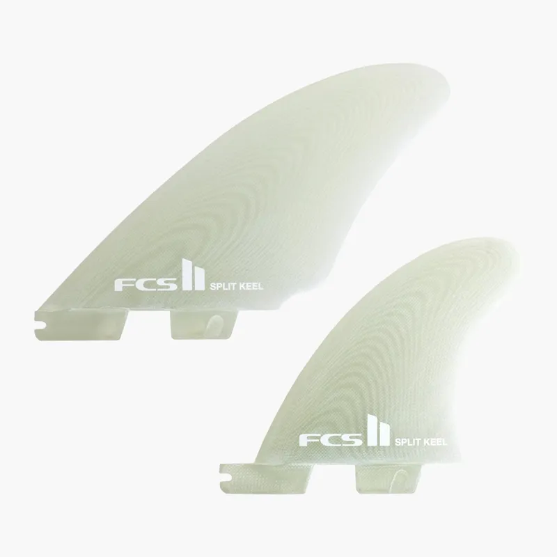 FCS II PG Split Keel Quad Fin Set Clear